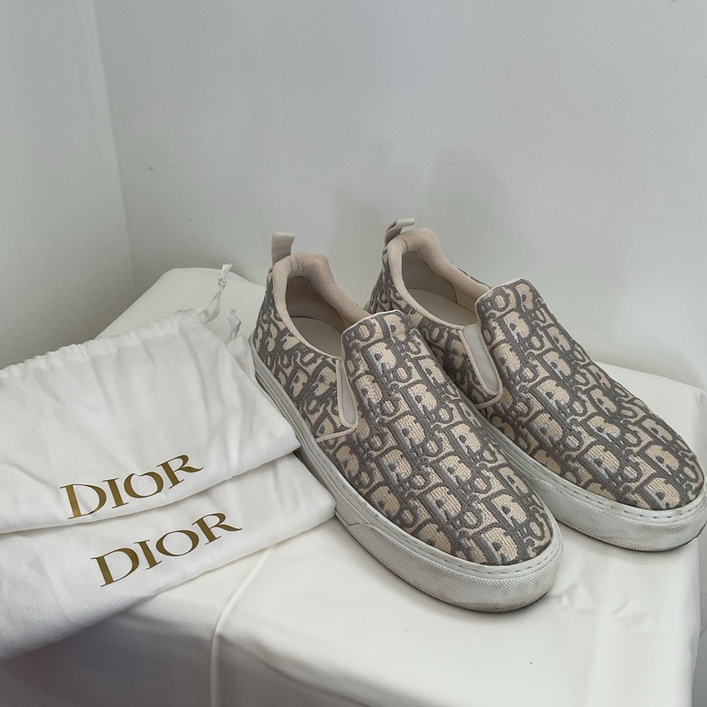 Christian Dior Solar Oblique Slip-On Sneakers – with Dust Bags